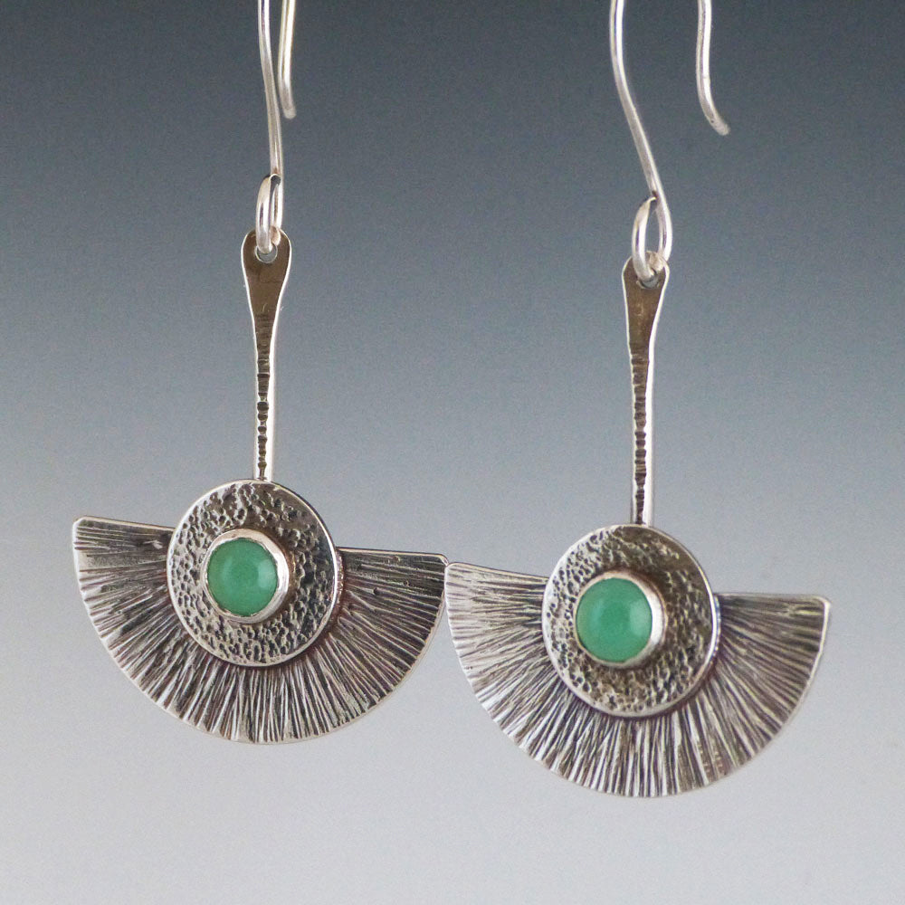 Pit and The Pendulum Earrings in Green