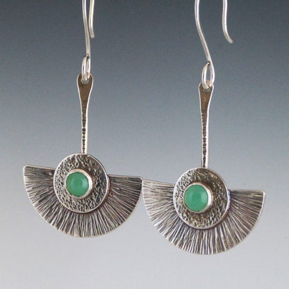 Pit and The Pendulum Earrings in Green