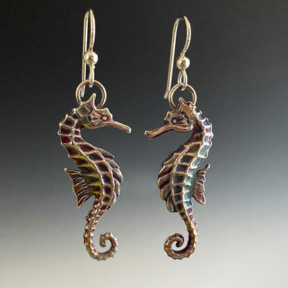Seahorse Earring Fine Silver