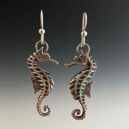 Seahorse Earring Fine Silver