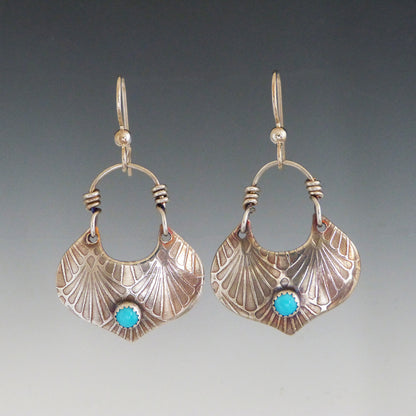 Turquoise Art Nouveau Earrings