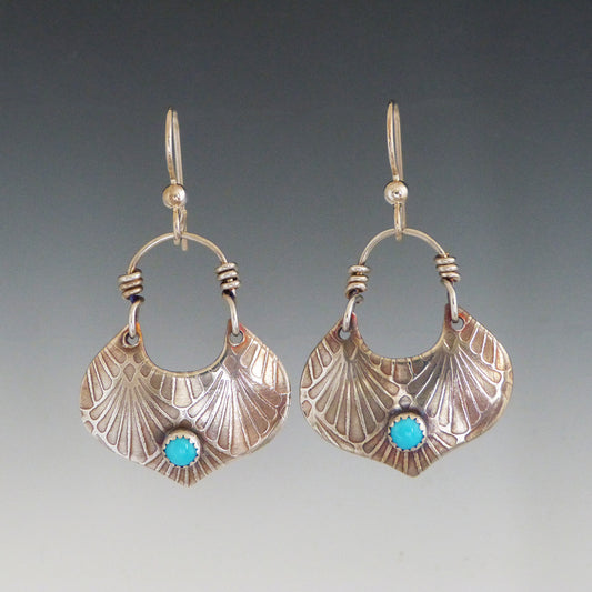 Turquoise Art Nouveau Earrings