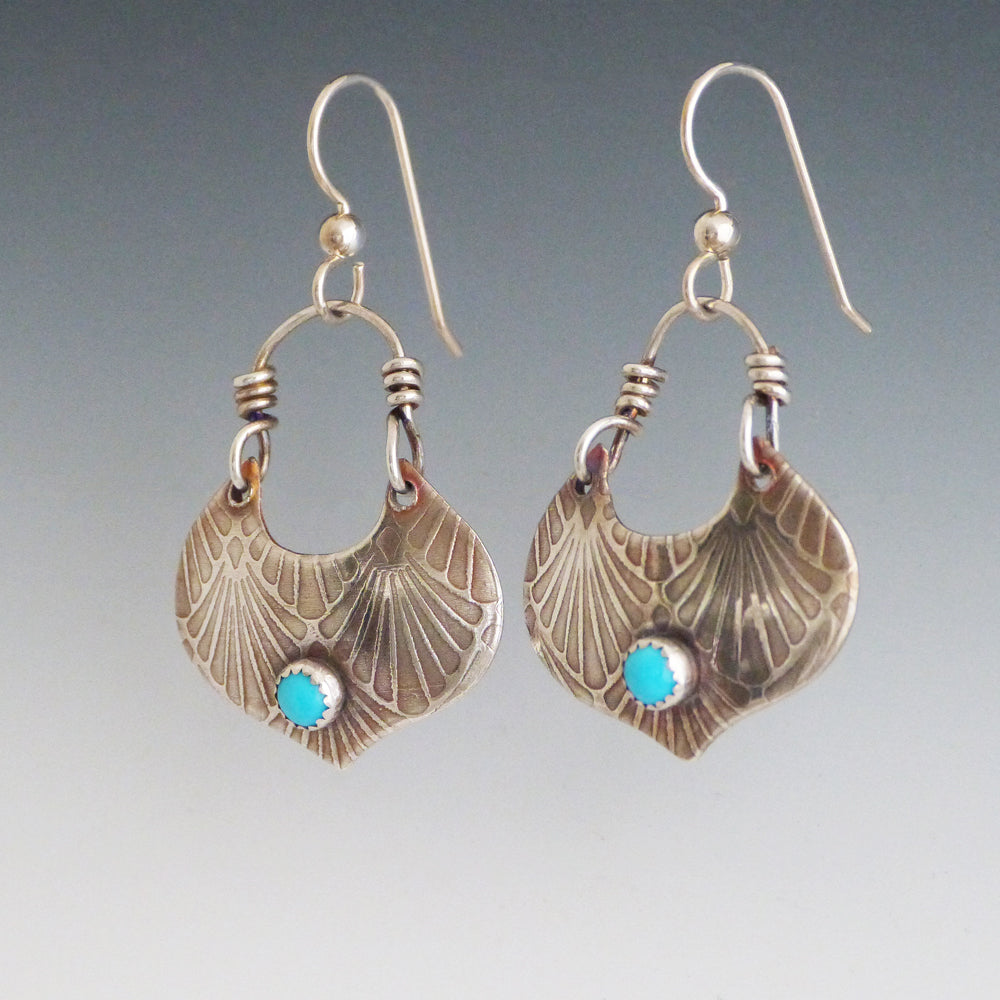 Turquoise Art Nouveau Earrings