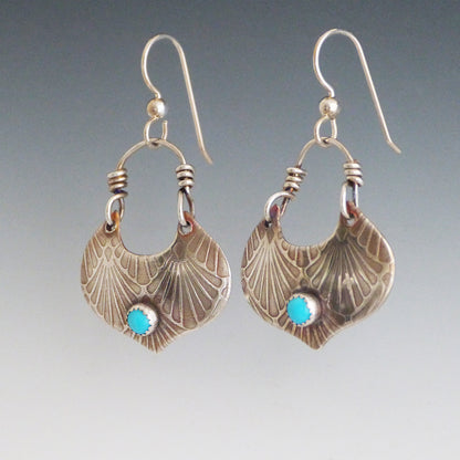 Turquoise Art Nouveau Earrings