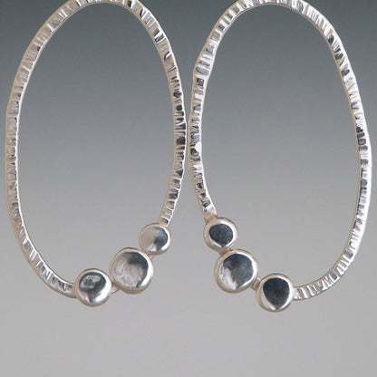 Sterling Silver Hammered Dot Earrings
