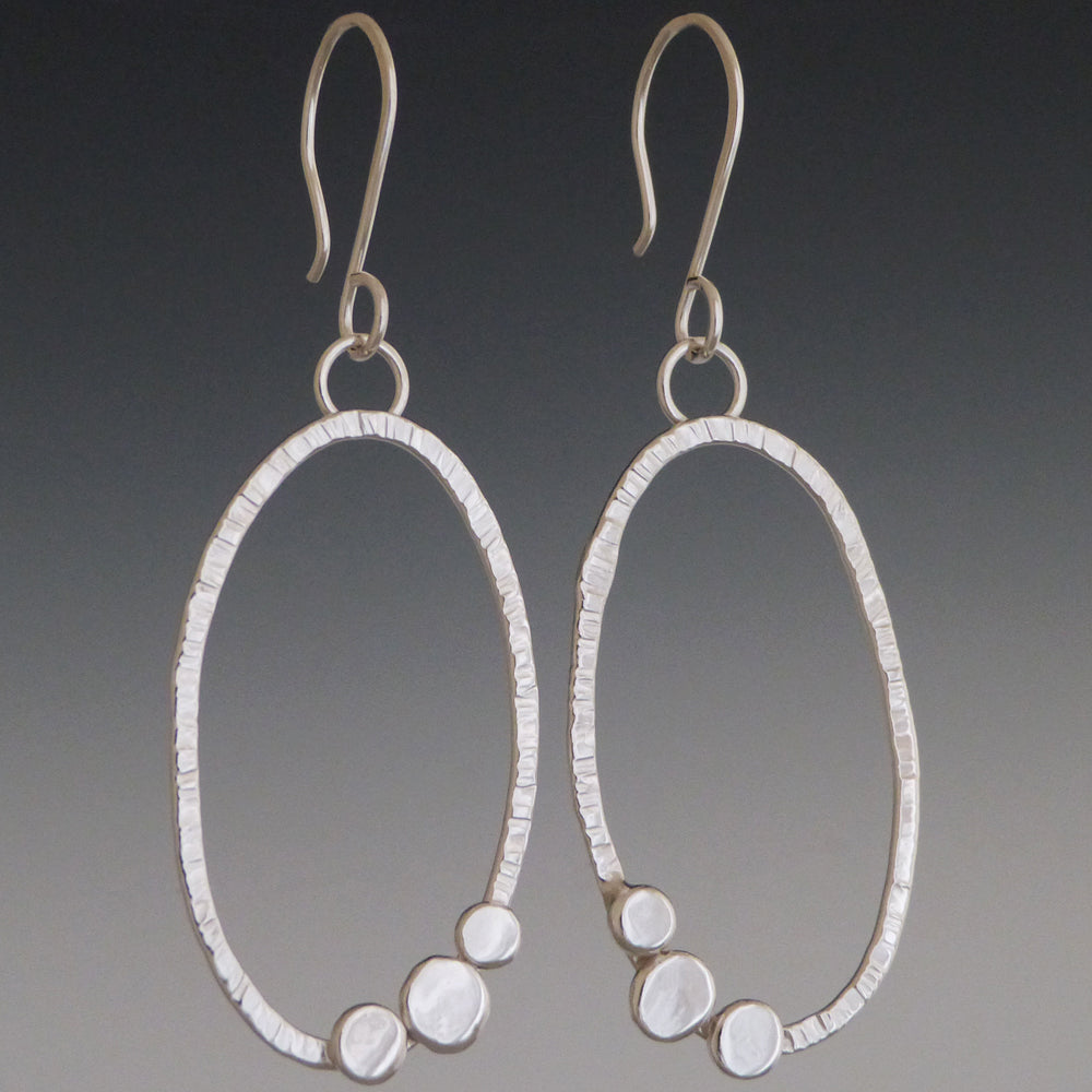Sterling Silver Hammered Dot Earrings