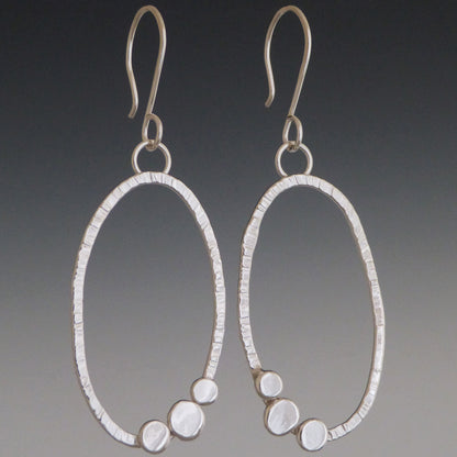 Sterling Silver Hammered Dot Earrings