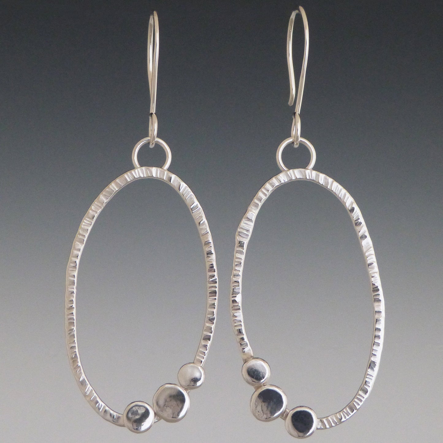 Sterling Silver Hammered Dot Earrings