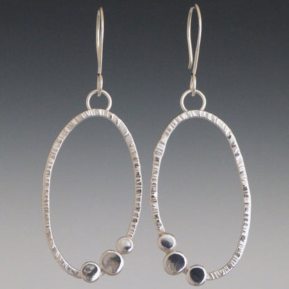 Sterling Silver Hammered Dot Earrings