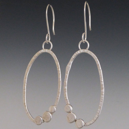 Sterling Silver Hammered Dot Earrings
