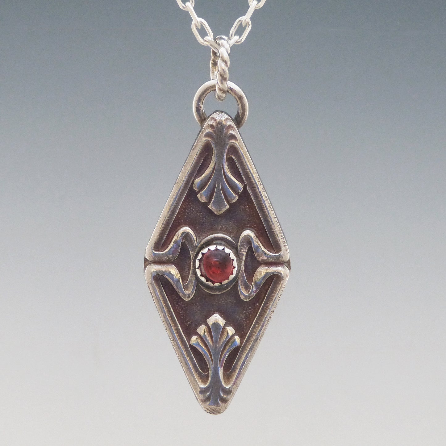 Garnet Art Deco Necklace
