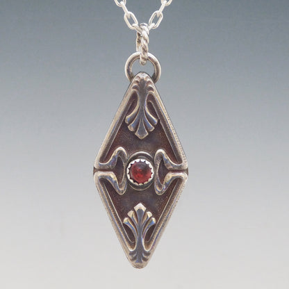 Garnet Art Deco Necklace