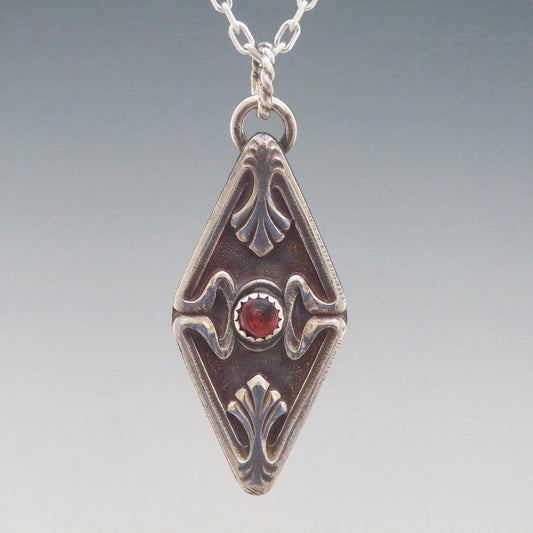 Garnet Art Deco Necklace