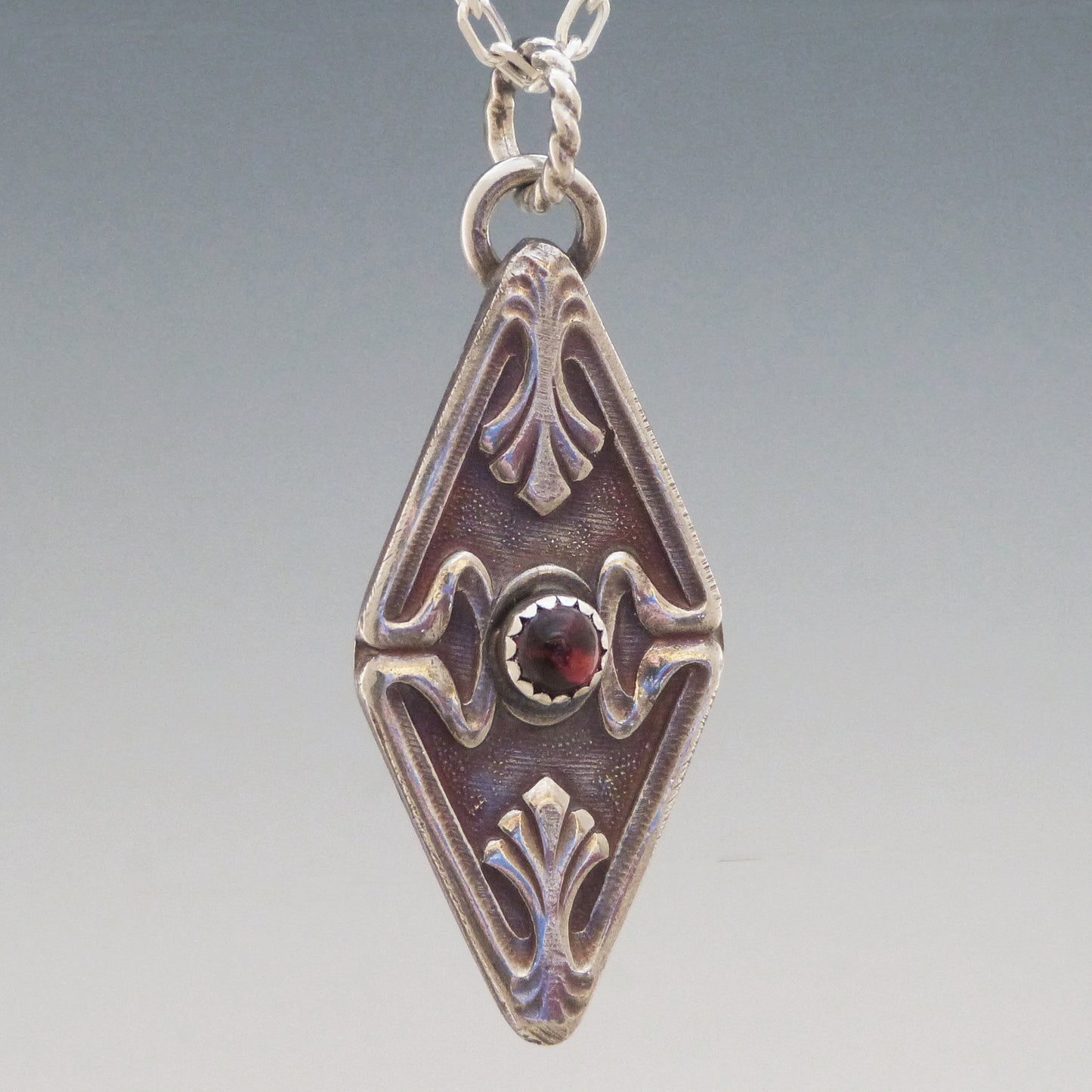 Garnet Art Deco Necklace