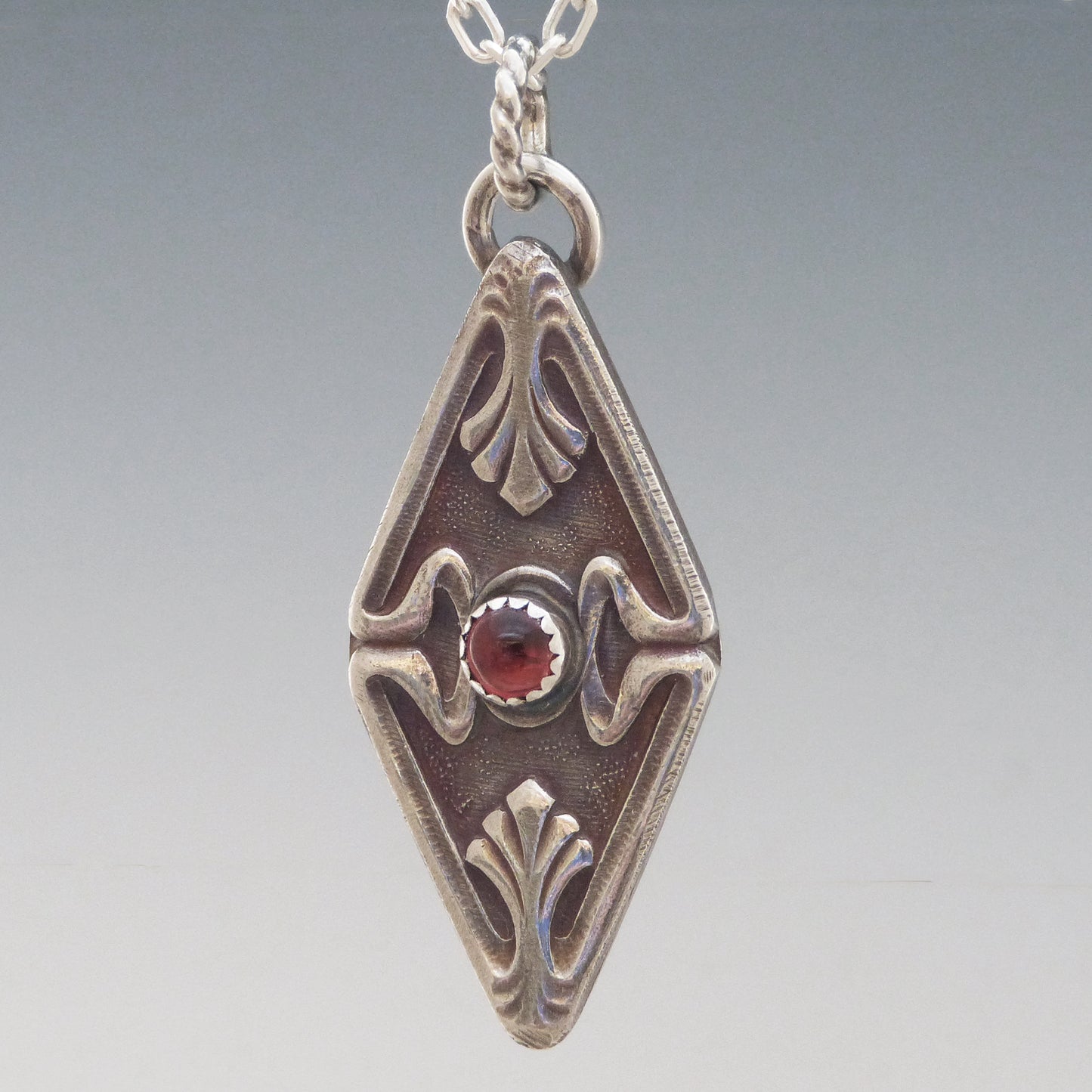 Garnet Art Deco Necklace