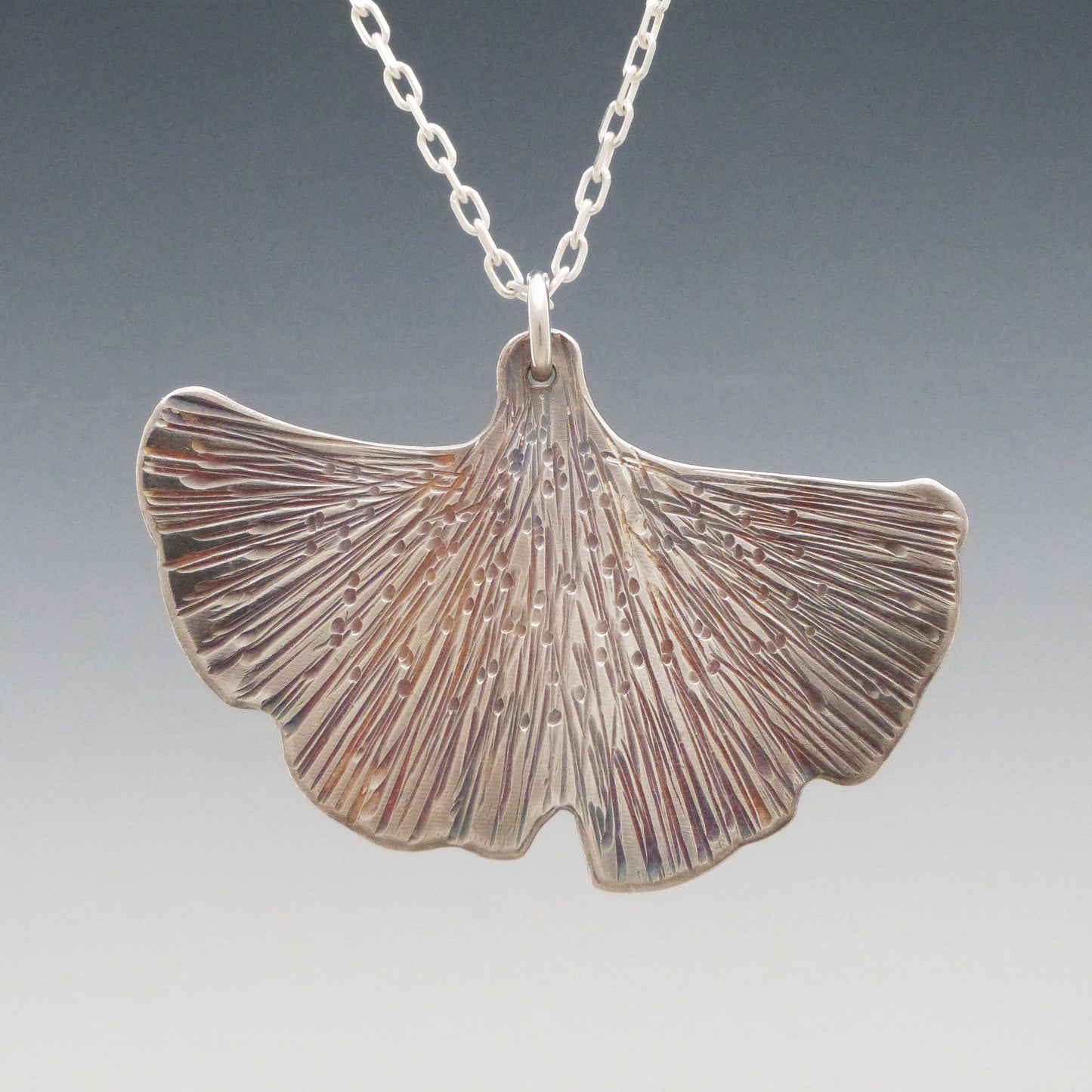 Silver Ginkgo Pendant
