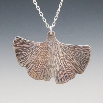 Silver Ginkgo Pendant