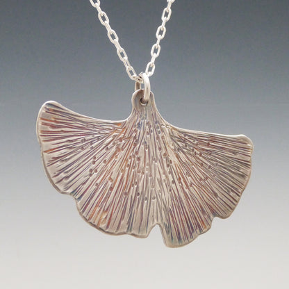 Silver Ginkgo Pendant