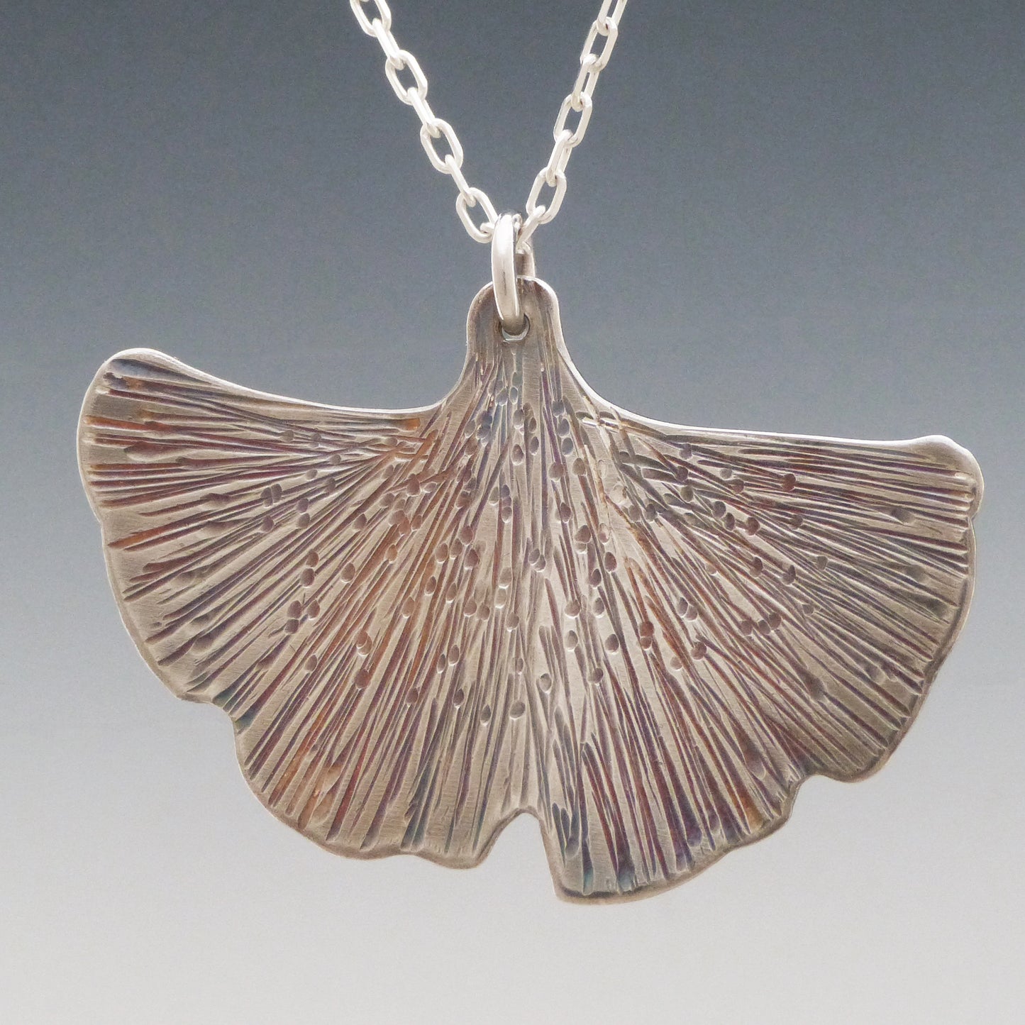 Silver Ginkgo Pendant