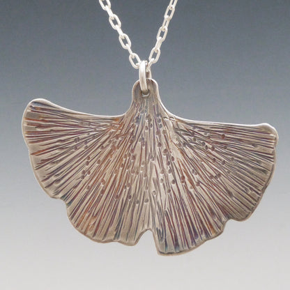 Silver Ginkgo Pendant