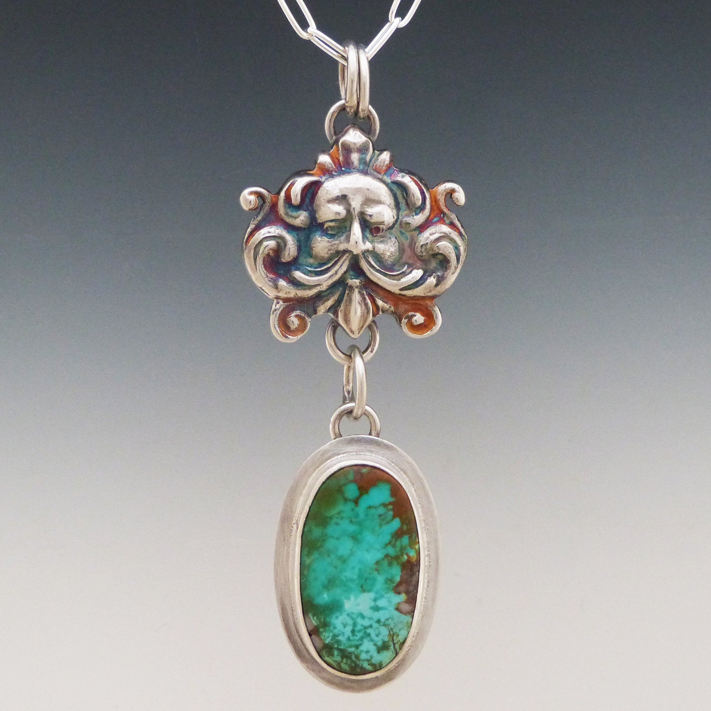 Antique Green Man Pendant