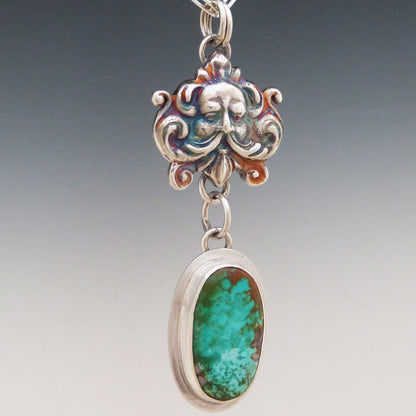 Antique Green Man Pendant