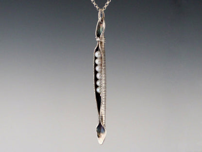 Sterling Pea Pod Pendant