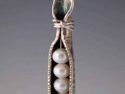 Sterling Pea Pod Pendant