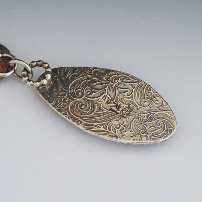 Sterling Silver and Peruvian Blue Opal Pendant