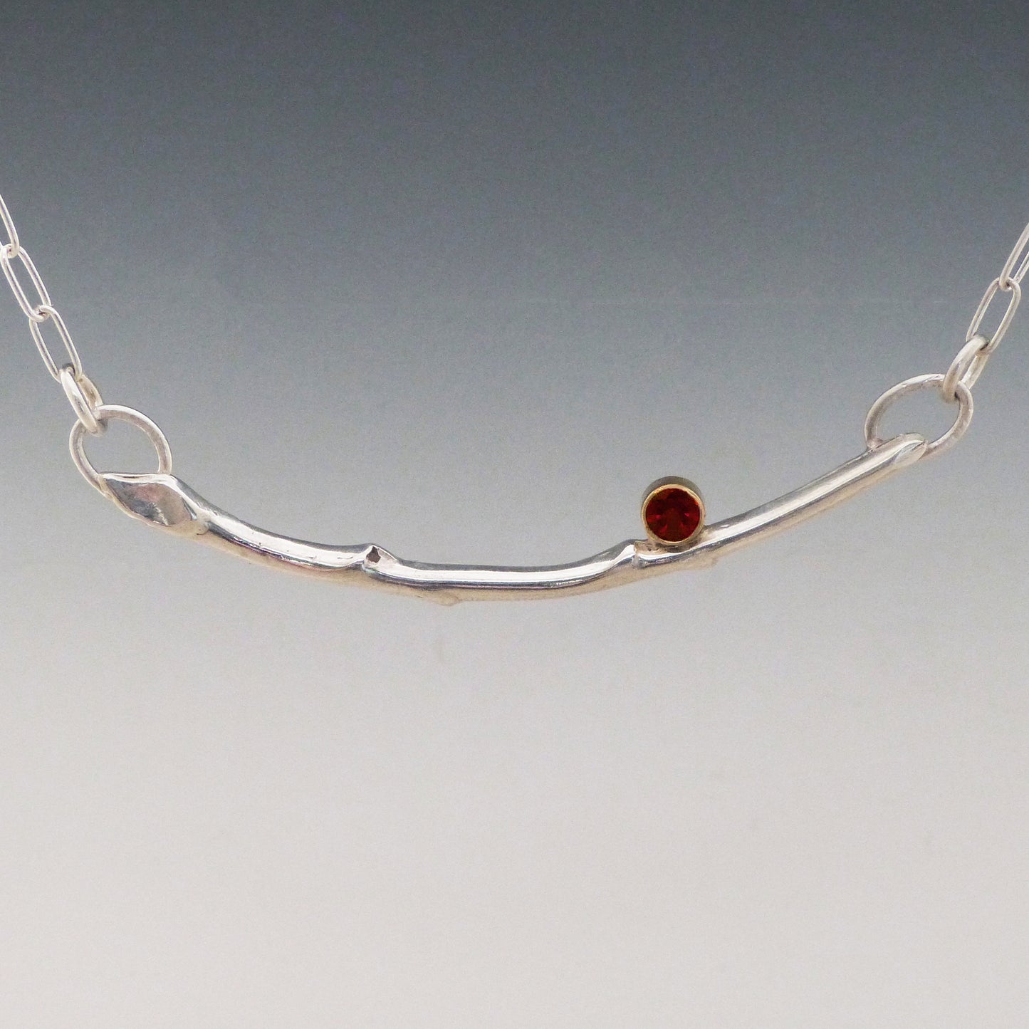 Garnet Twig Necklace