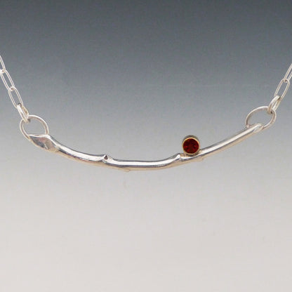 Garnet Twig Necklace