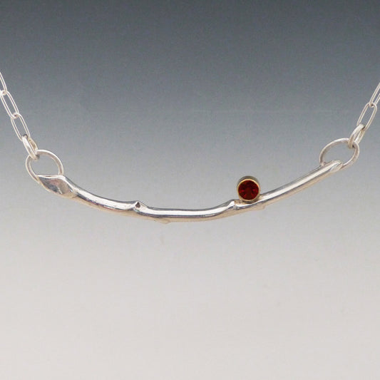 Garnet Twig Necklace