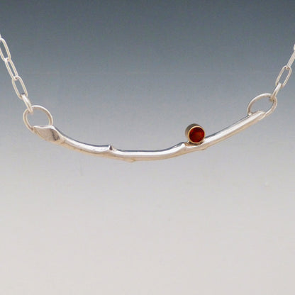 Garnet Twig Necklace