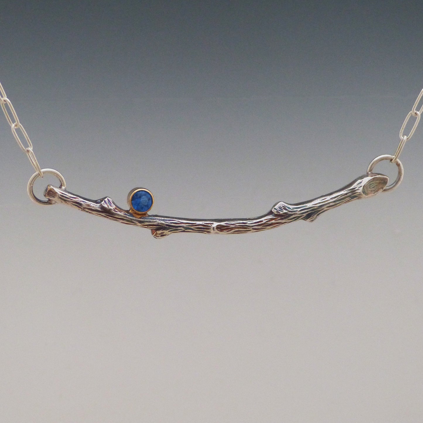 Blue Topaz Twig Necklace