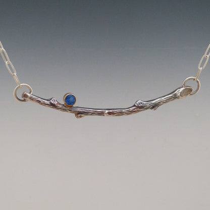 Blue Topaz Twig Necklace