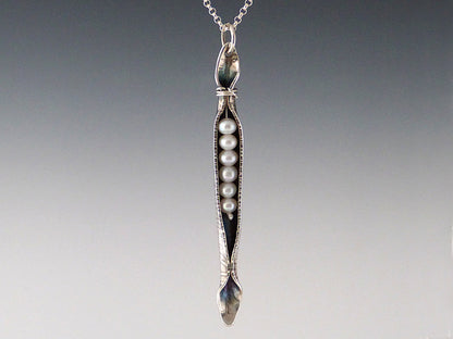Sterling Pea Pod Pendant