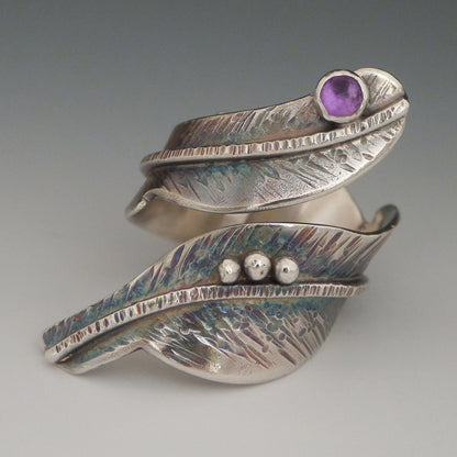 Feather Wrap Ring (Various Stone Options)