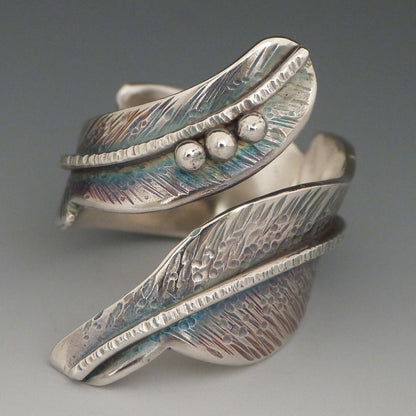 Sterling Silver Feather Wrap Ring