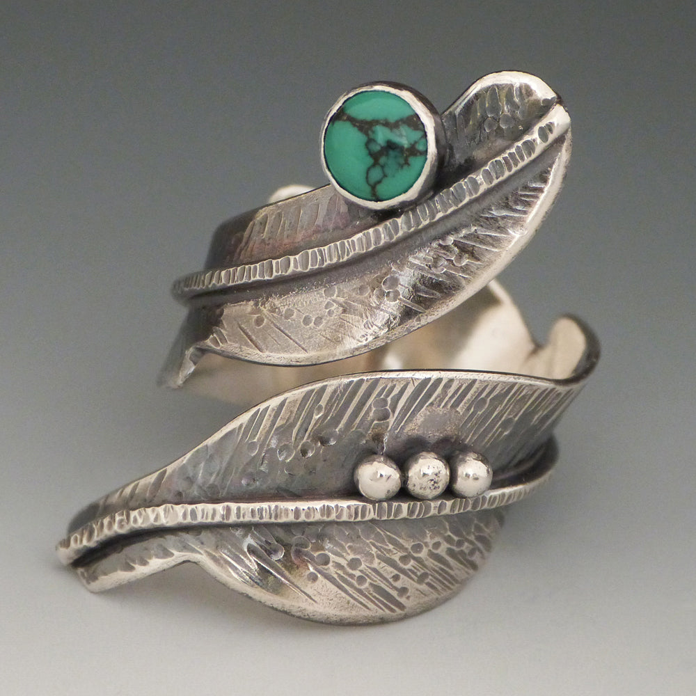 Feather Wrap Ring (Various Stone Options)