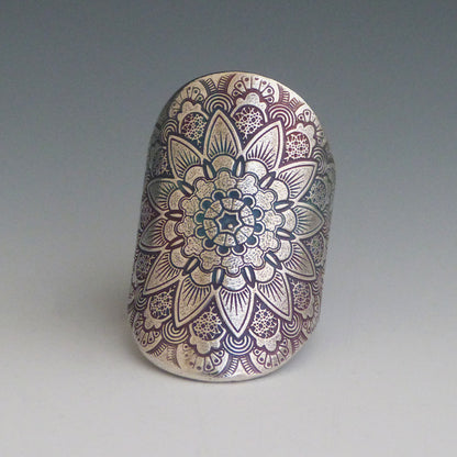 Mandala Saddle Ring