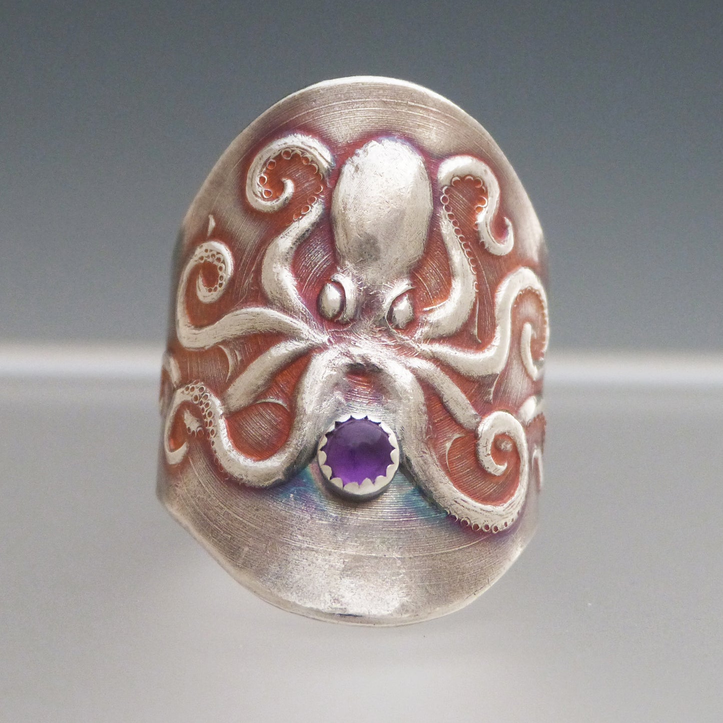 Amethyst Octopus Ring
