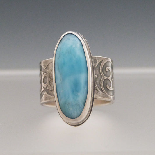 Larimar Gemstone Ring